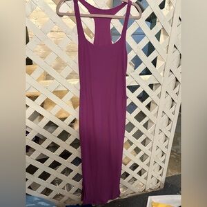 Elegant Purple Sleeveless Dress